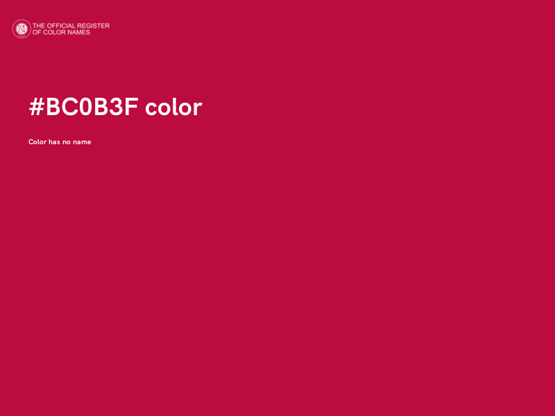 #BC0B3F color image