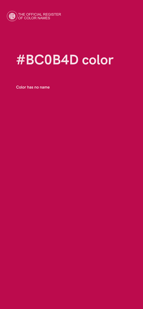 #BC0B4D color image