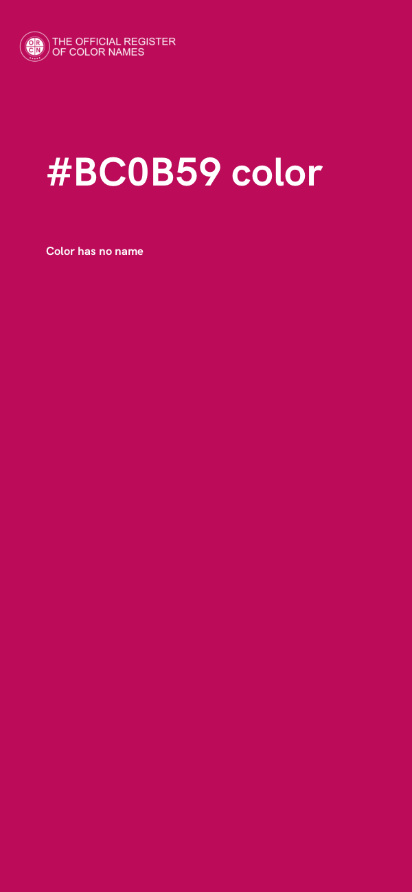 #BC0B59 color image