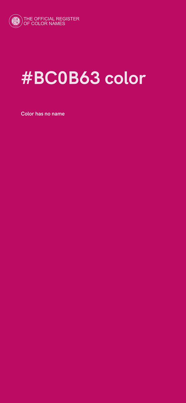 #BC0B63 color image