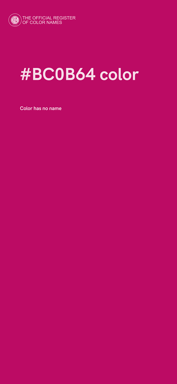 #BC0B64 color image
