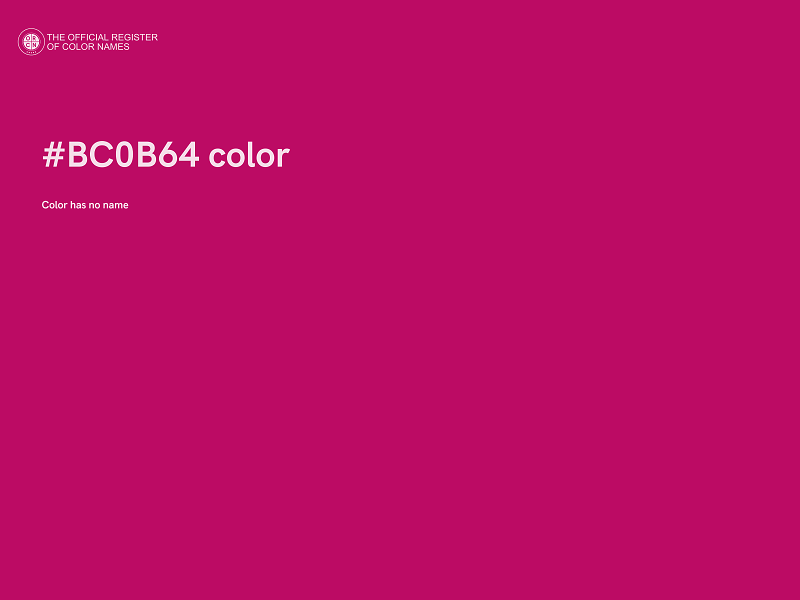 #BC0B64 color image