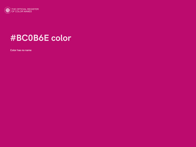 #BC0B6E color image