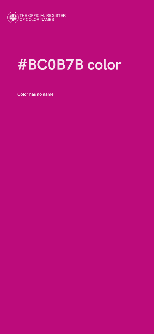 #BC0B7B color image