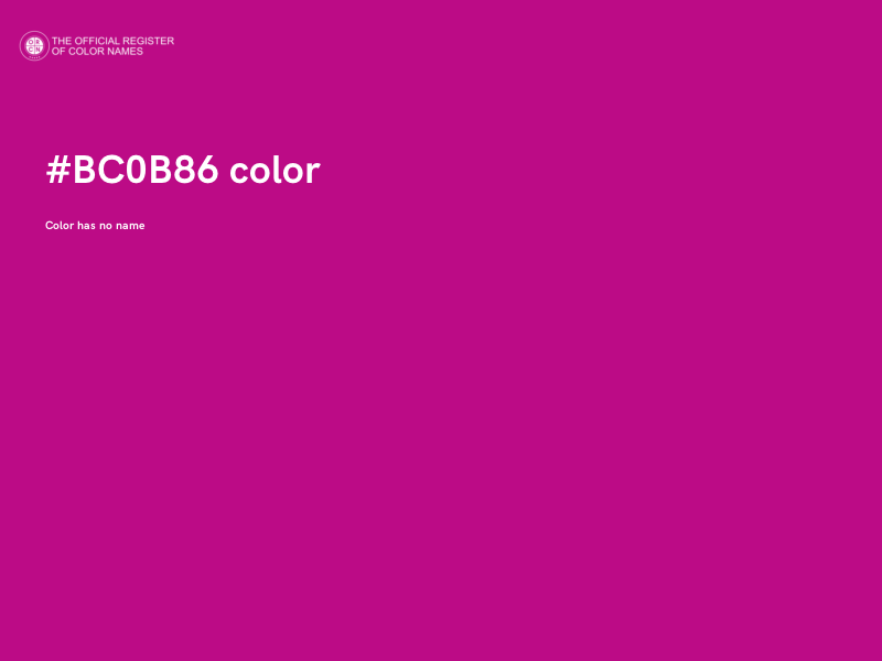 #BC0B86 color image