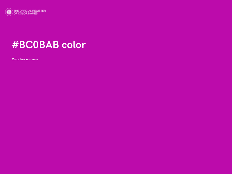 #BC0BAB color image