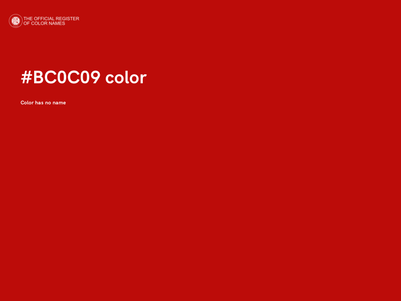 #BC0C09 color image
