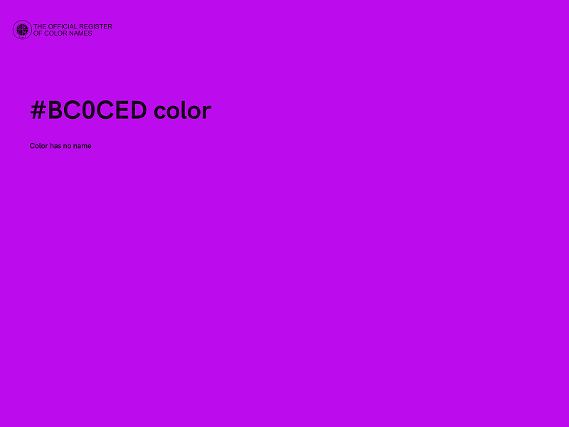 #BC0CED color image