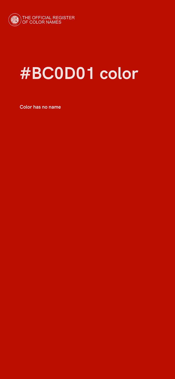 #BC0D01 color image