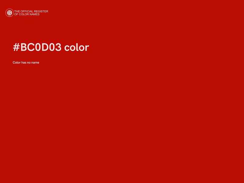 #BC0D03 color image