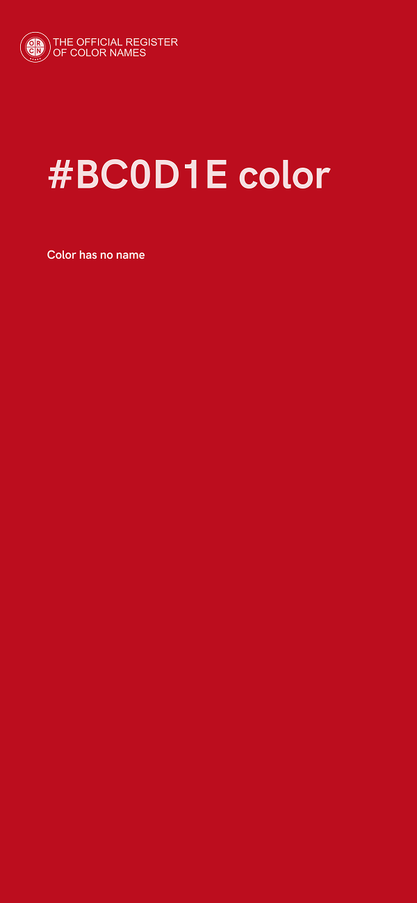 #BC0D1E color image