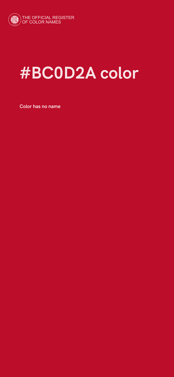 #BC0D2A color image