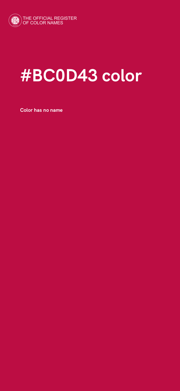#BC0D43 color image