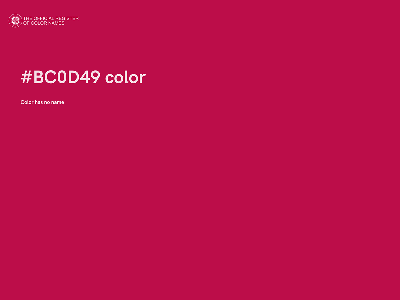 #BC0D49 color image