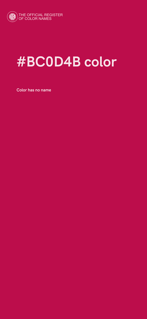 #BC0D4B color image