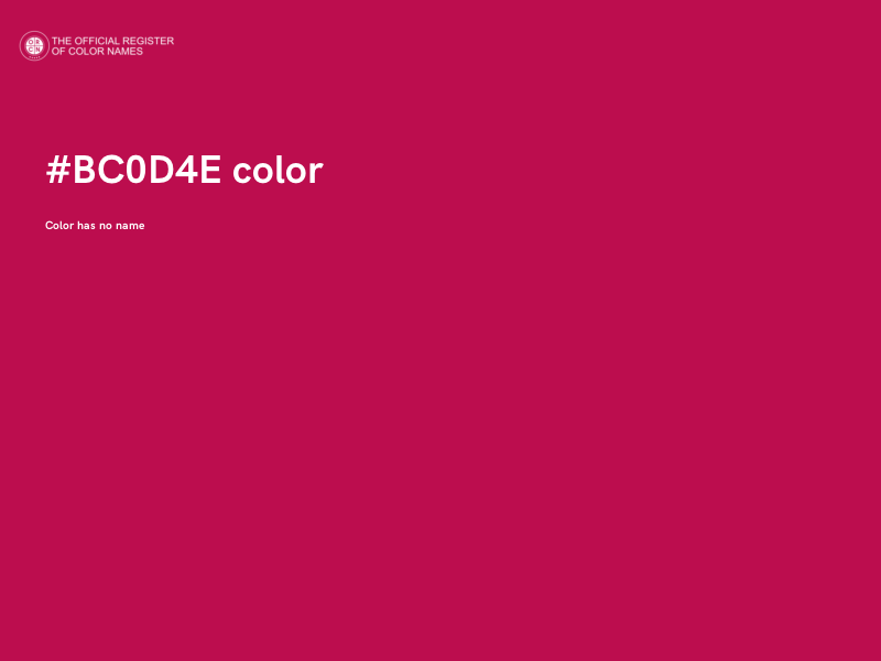 #BC0D4E color image