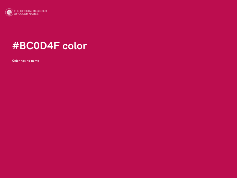 #BC0D4F color image
