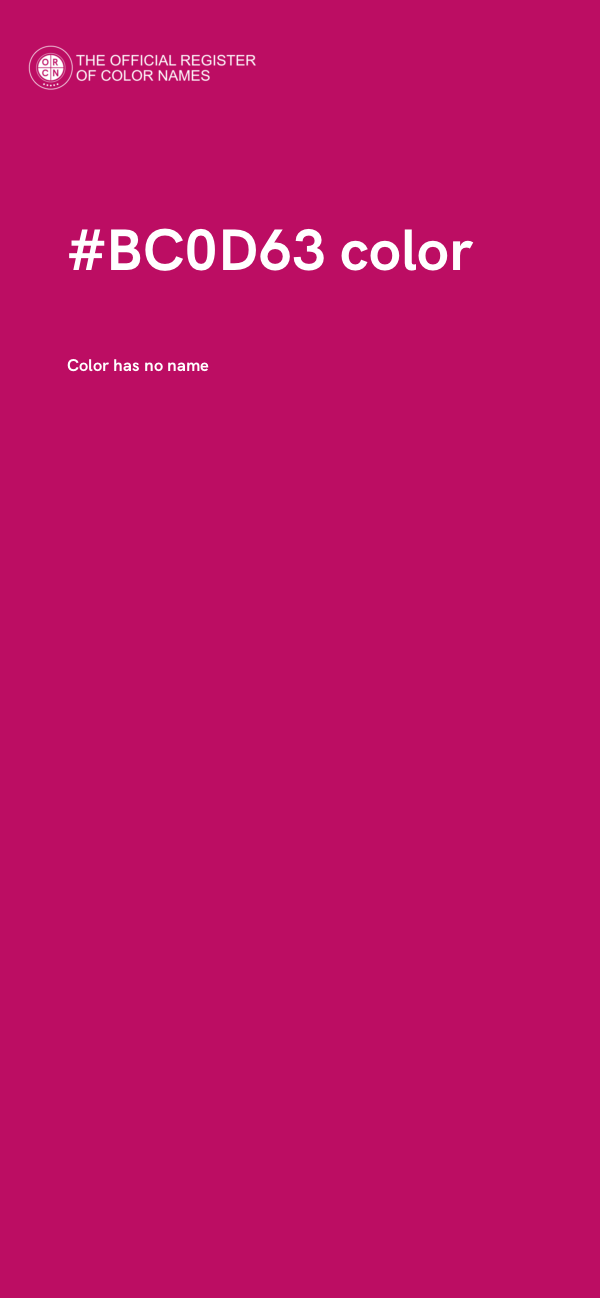 #BC0D63 color image