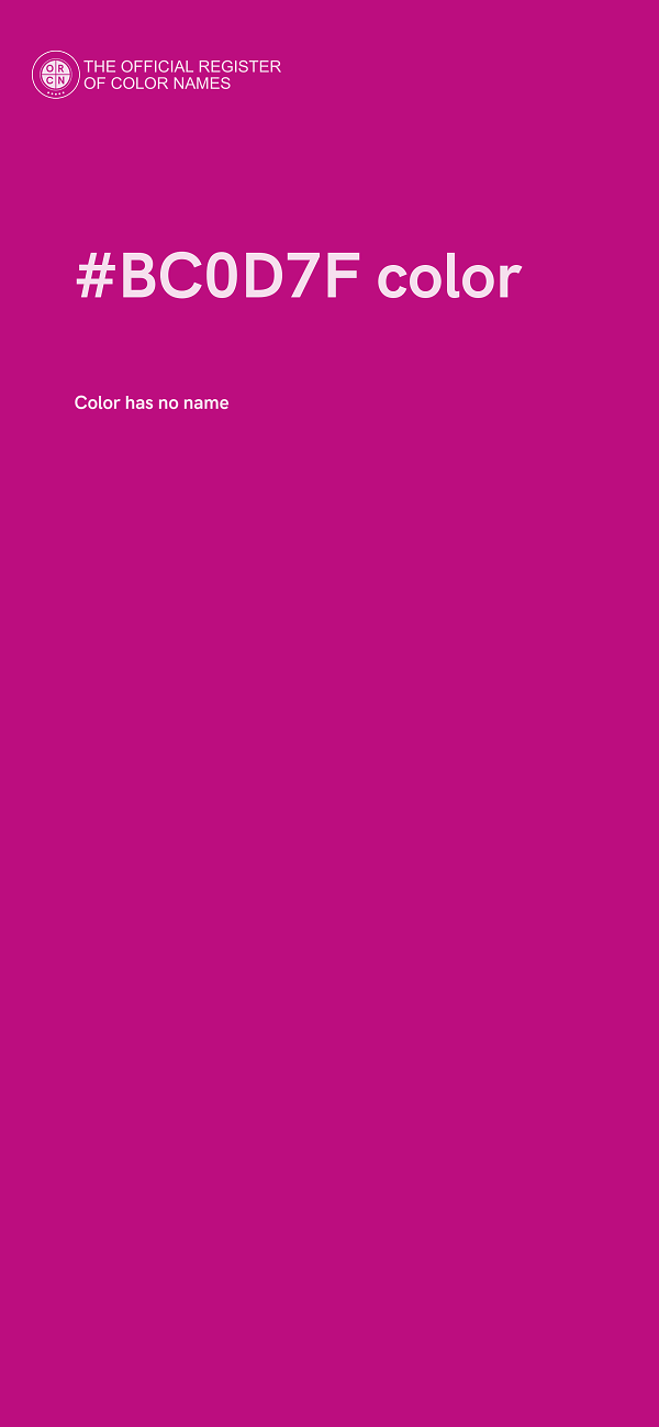 #BC0D7F color image