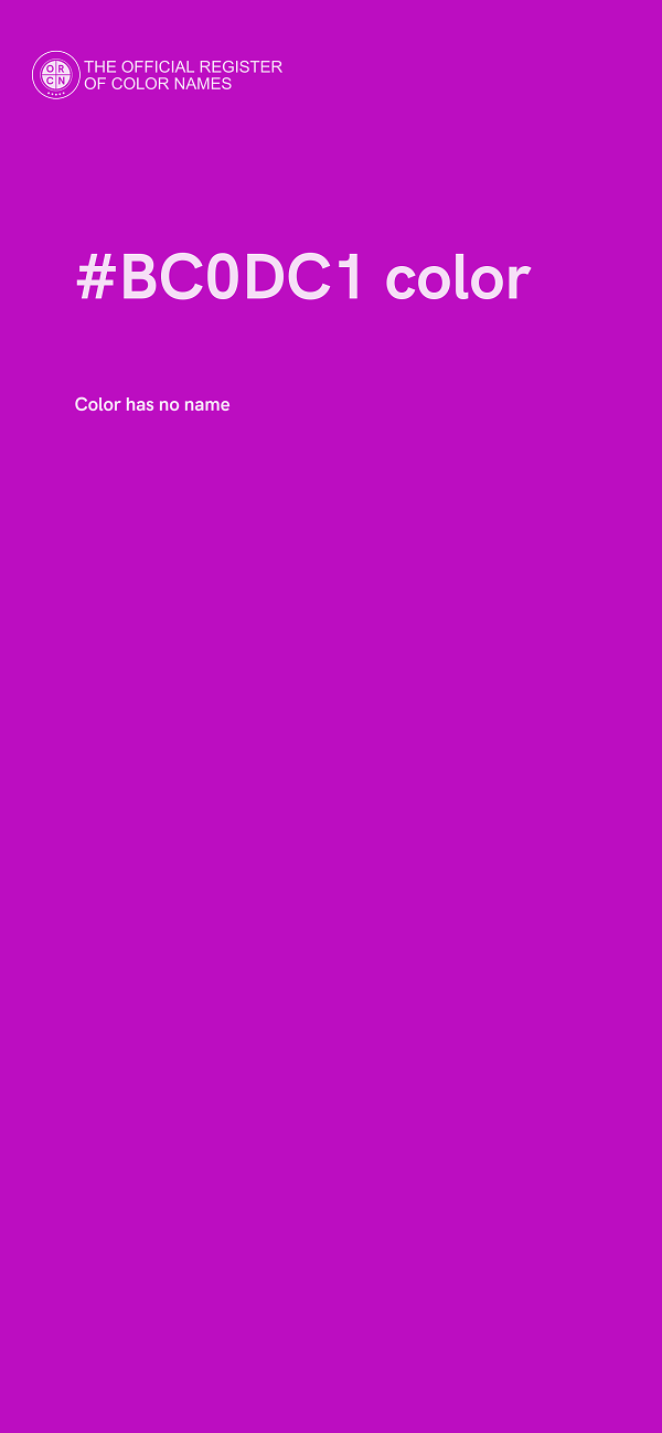 #BC0DC1 color image