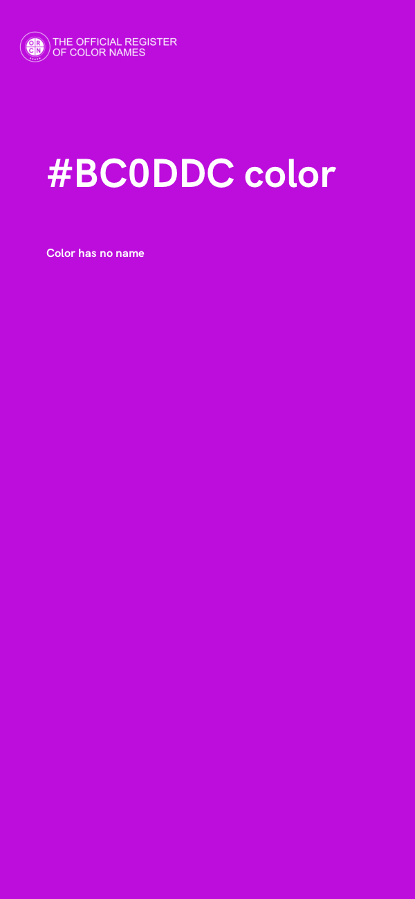 #BC0DDC color image