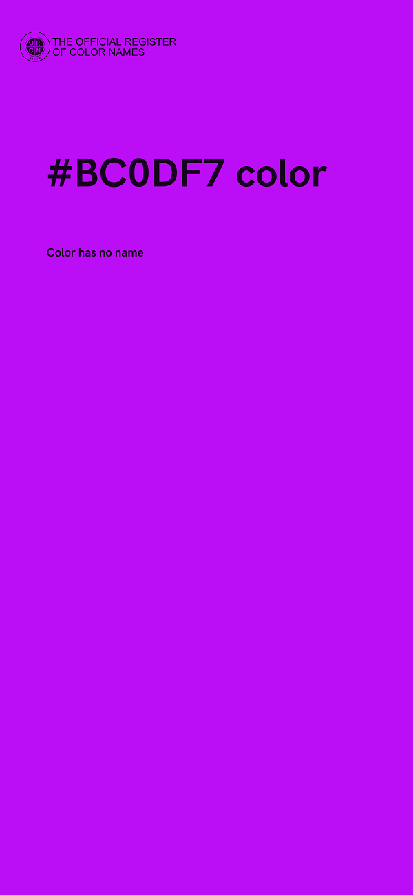 #BC0DF7 color image