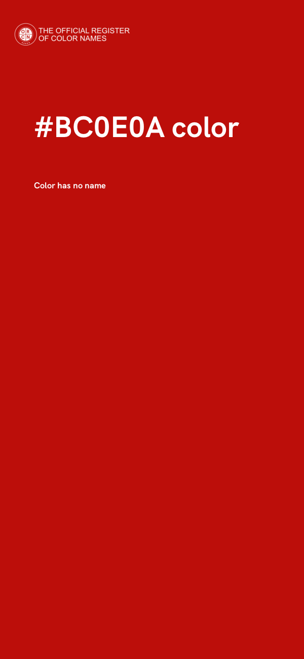 #BC0E0A color image
