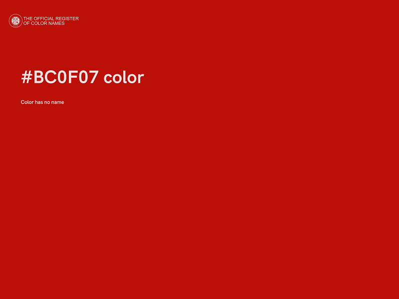 #BC0F07 color image