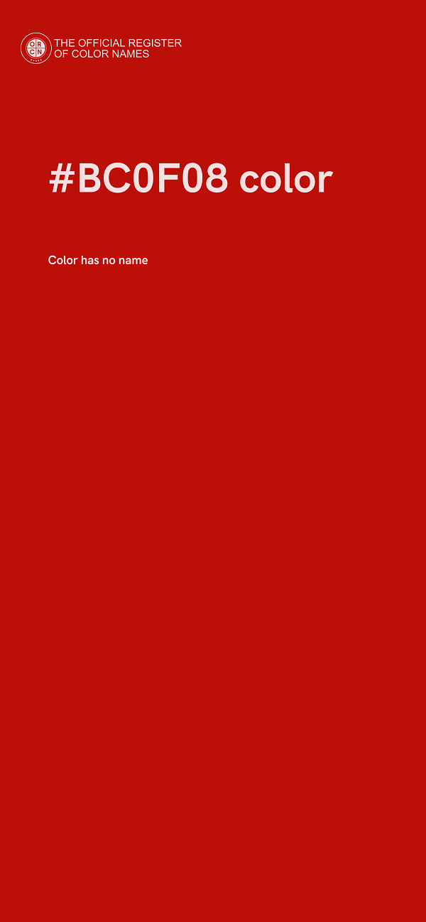 #BC0F08 color image