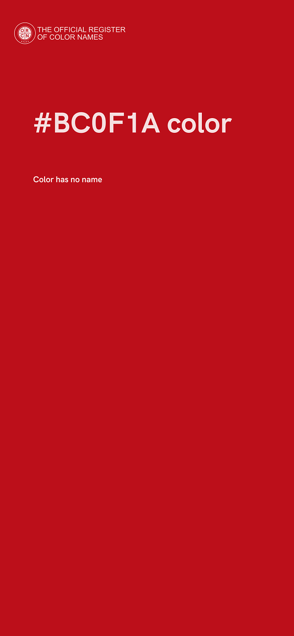 #BC0F1A color image