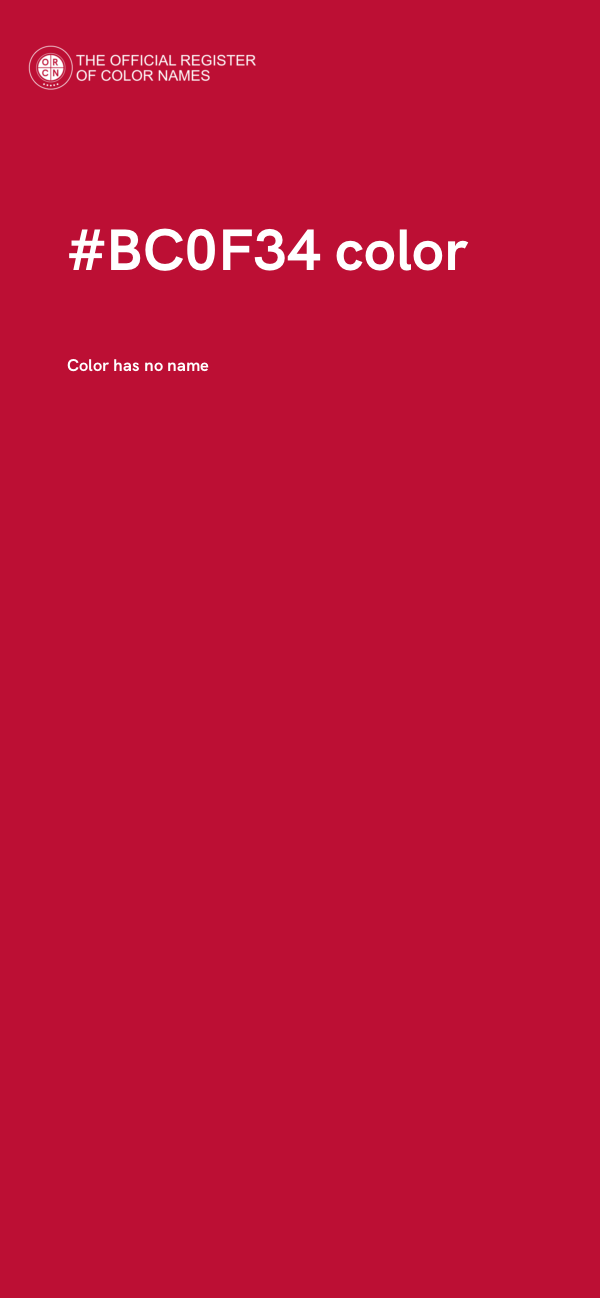 #BC0F34 color image