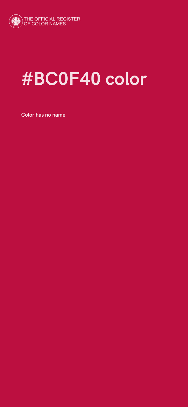 #BC0F40 color image