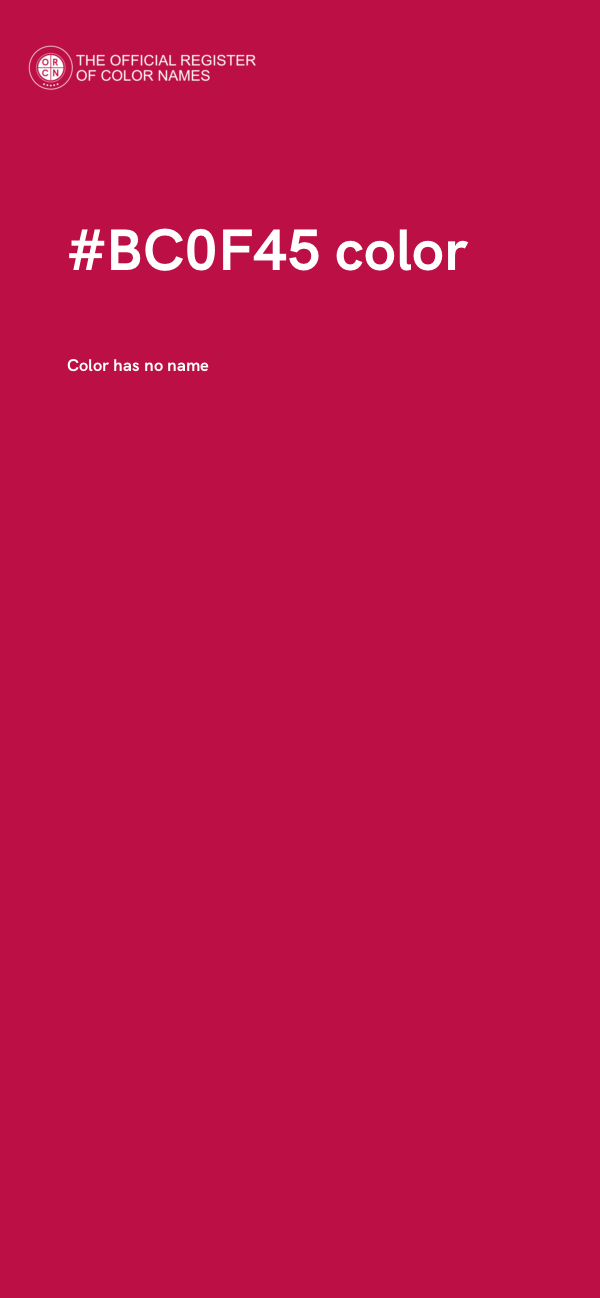 #BC0F45 color image