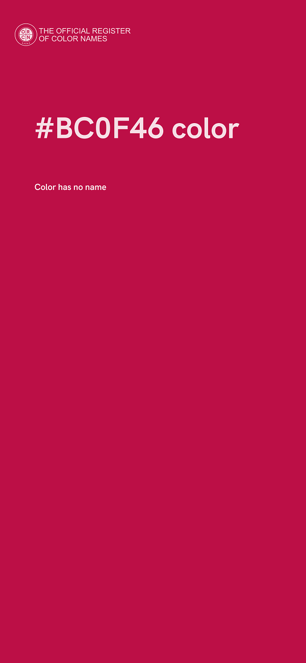 #BC0F46 color image