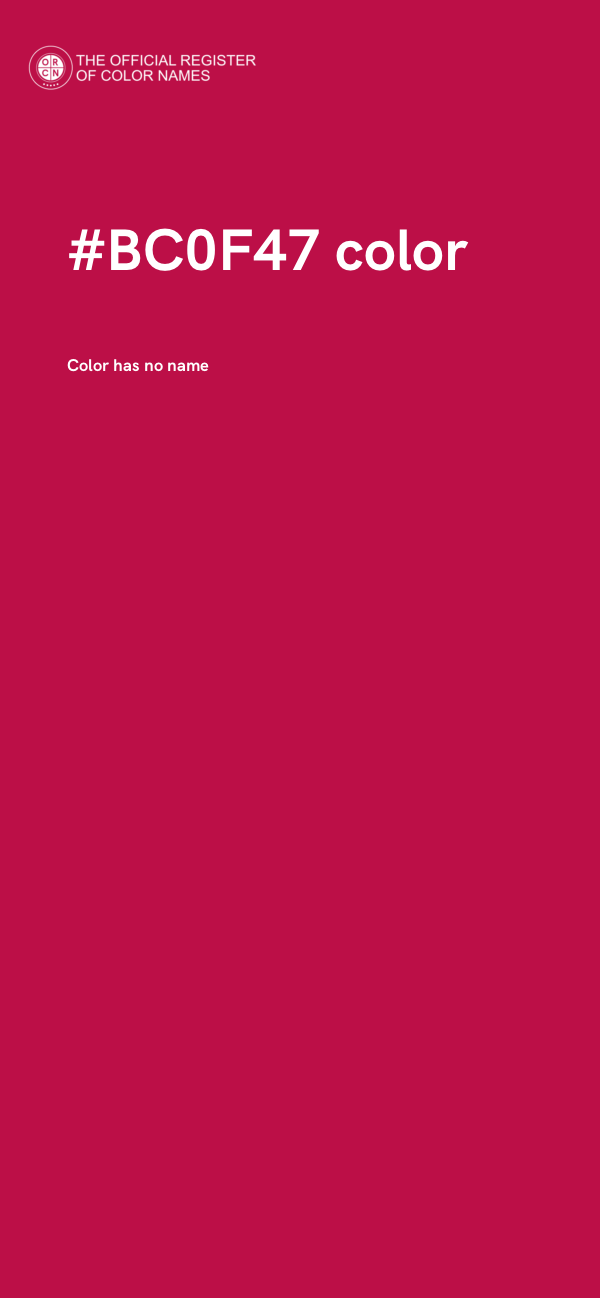 #BC0F47 color image