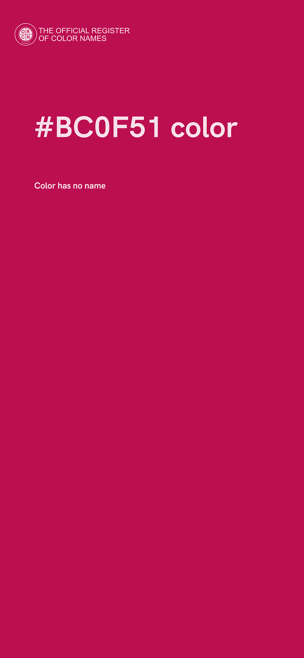 #BC0F51 color image