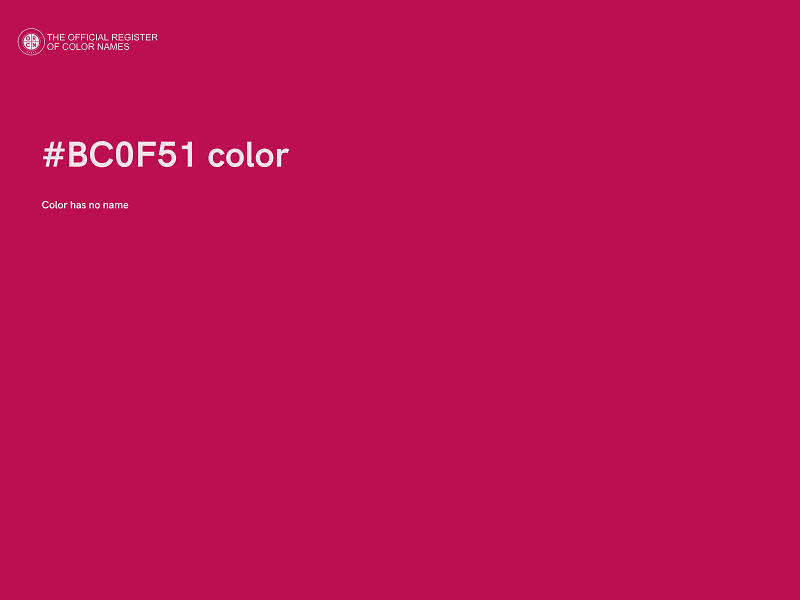 #BC0F51 color image