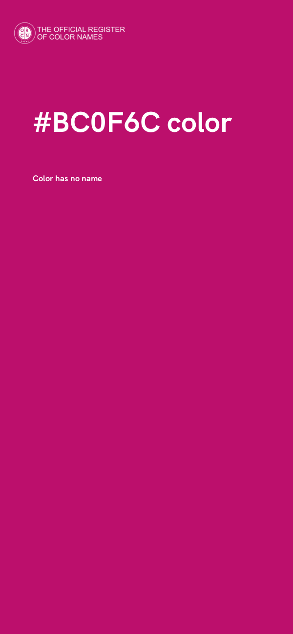 #BC0F6C color image