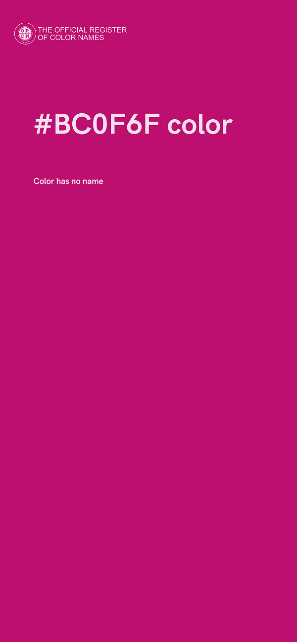 #BC0F6F color image