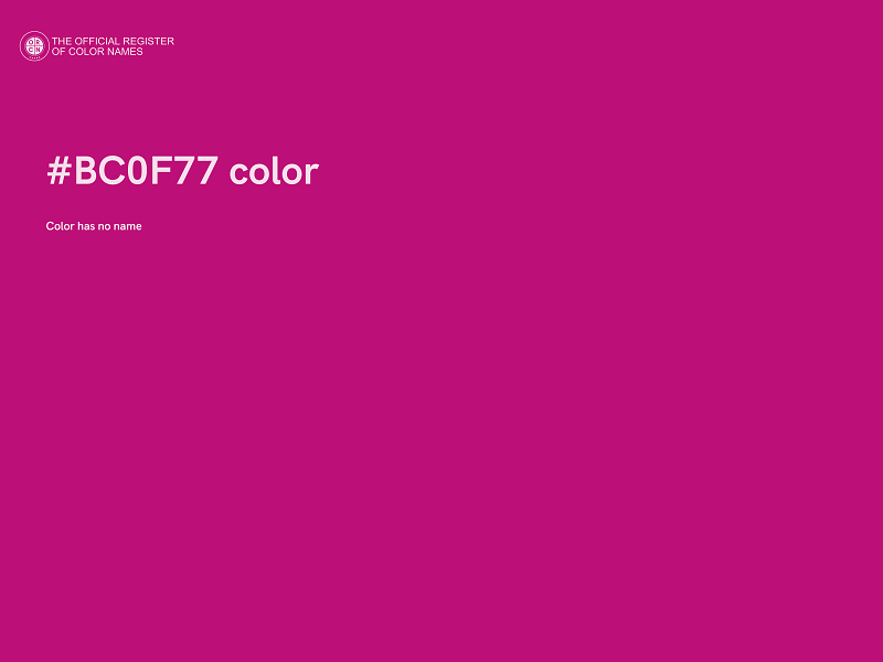 #BC0F77 color image