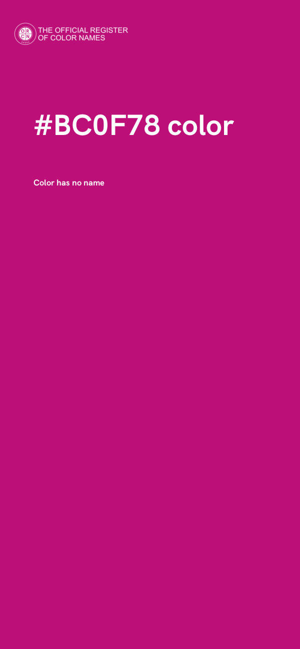 #BC0F78 color image