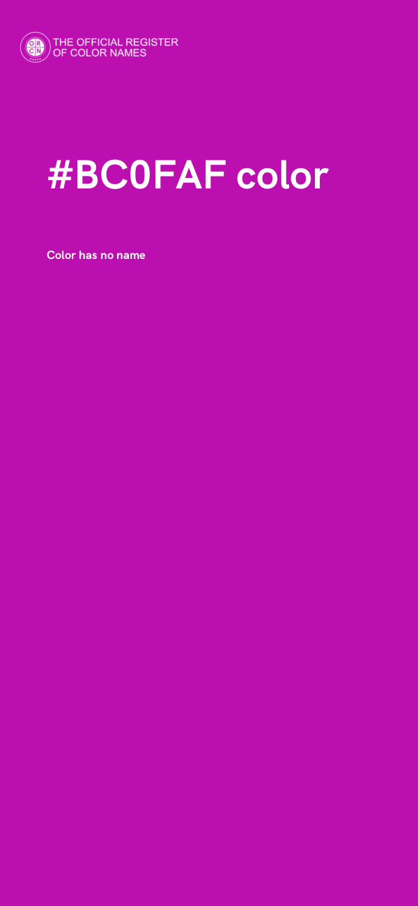 #BC0FAF color image