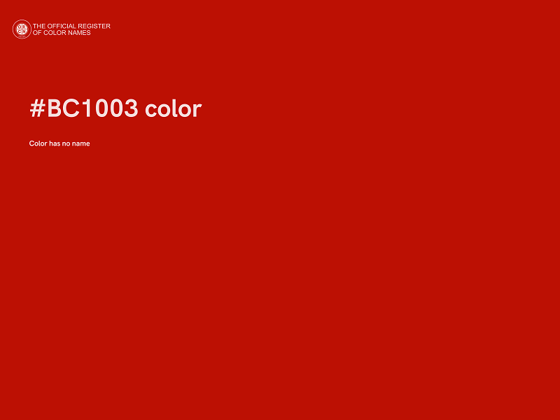 #BC1003 color image