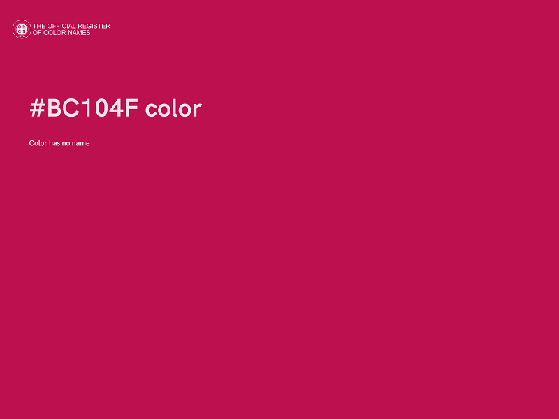 #BC104F color image