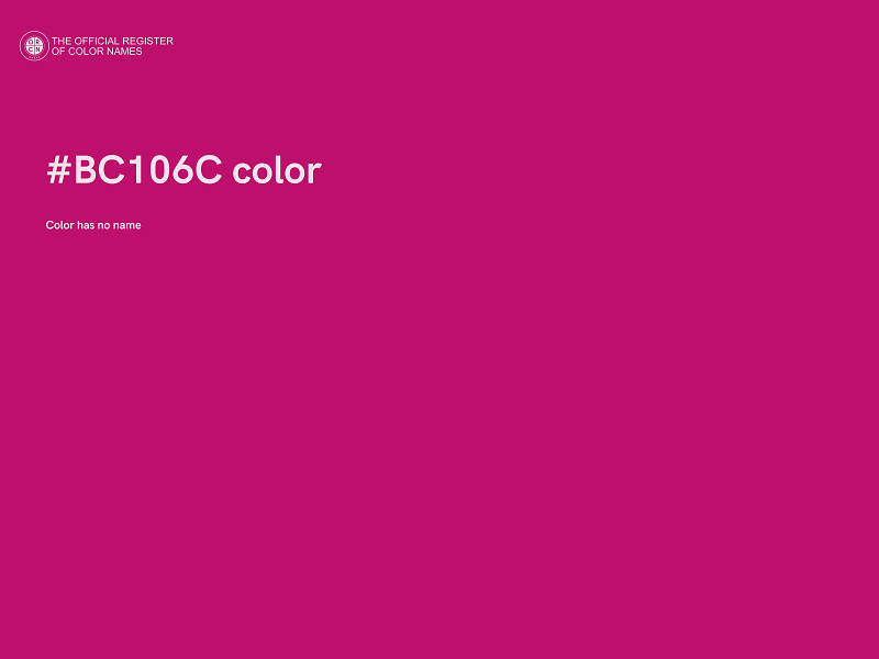 #BC106C color image