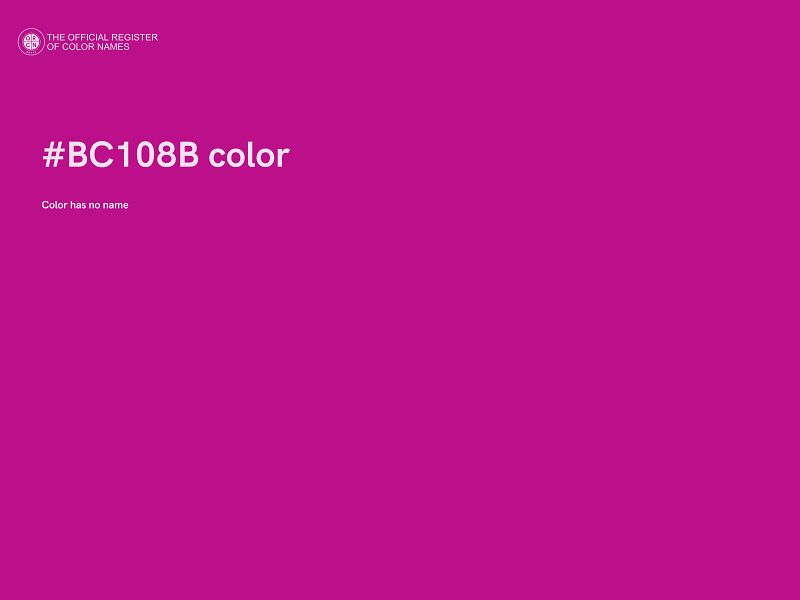 #BC108B color image