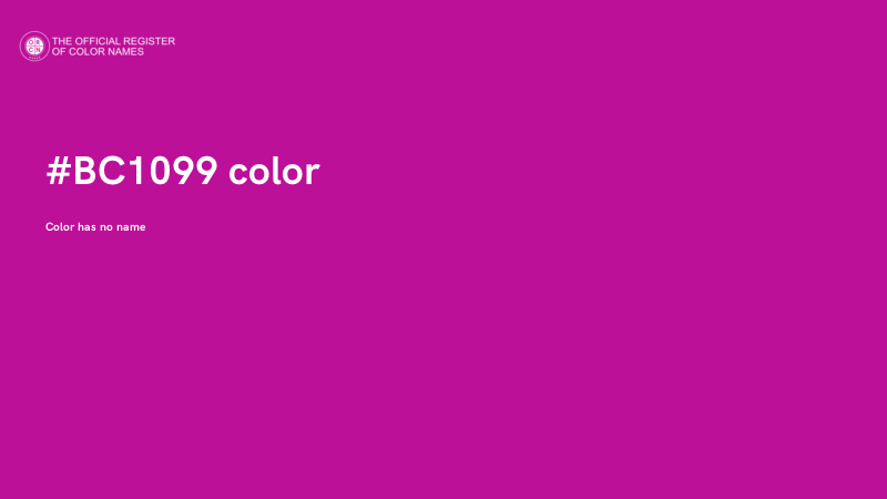 #BC1099 color image