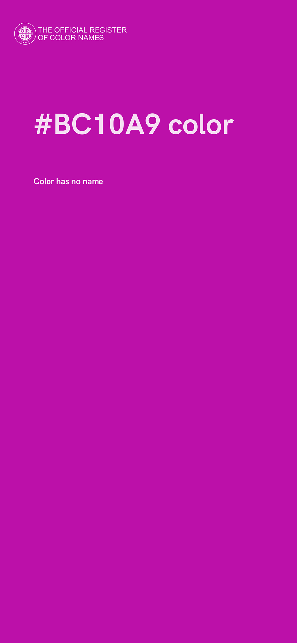 #BC10A9 color image
