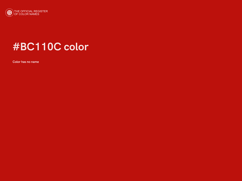 #BC110C color image