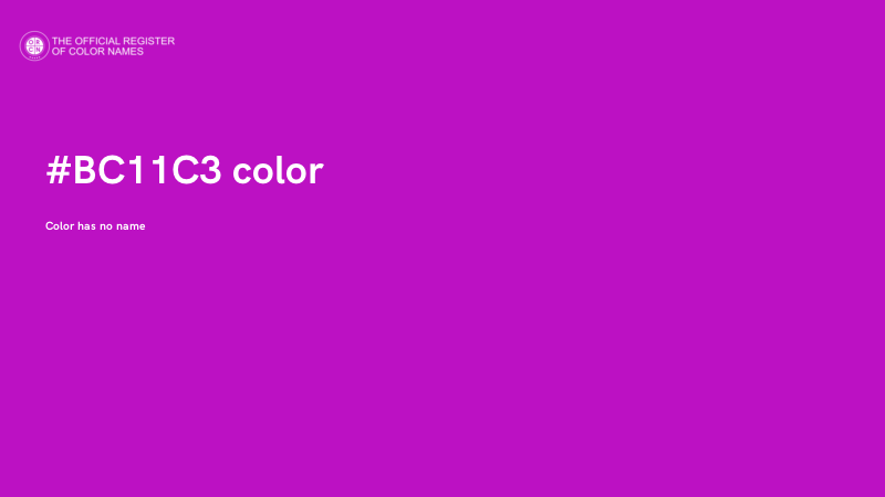 #BC11C3 color image